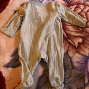 Carter's Ribbed Footie in Light Green